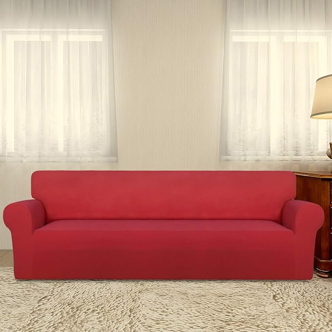 PureFit Super Stretch 4 Seater Sofa Slipcover – Spandex Non Slip Soft Couch - Image 2