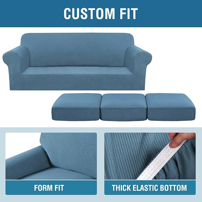 H.VERSAILTEX 4 Piece Stretch Sofa Covers - Image 4