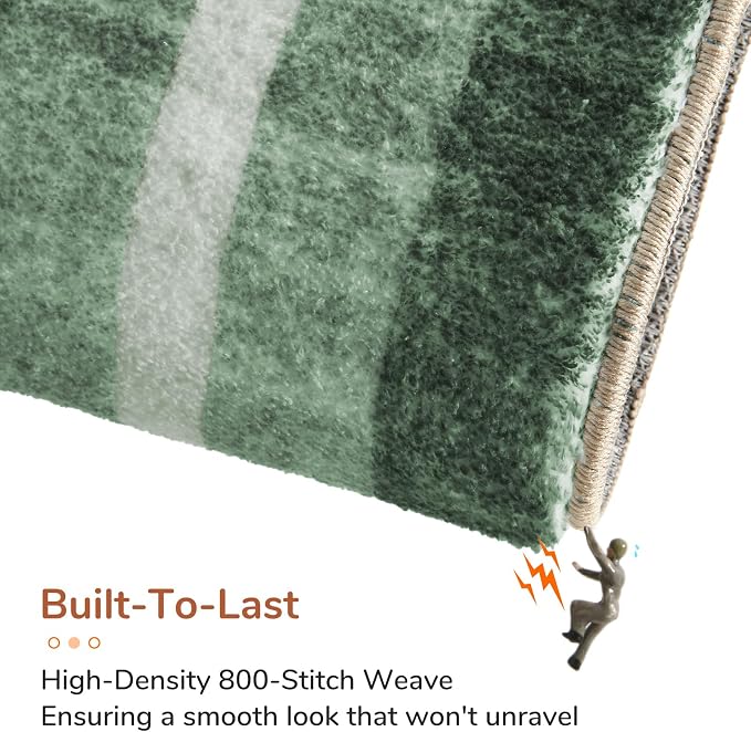 OPPODREAM Border Soft Area Rugs 5x7, Washable Green Rug - Image 5