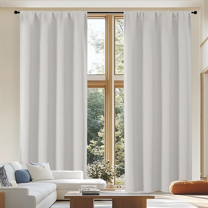 Simplebrand Ava Natural Blackout Curtains by Simplebrand