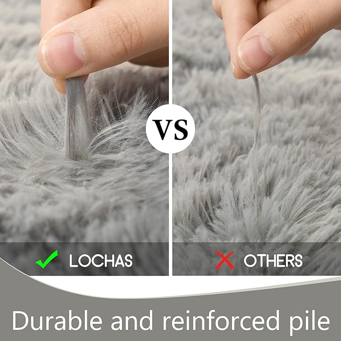 LOCHAS Ultra Soft Indoor Modern Area Rugs Fluffy Living Room Carpets - Image 3