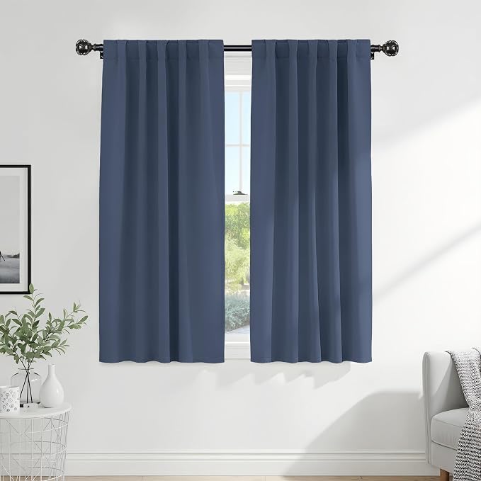 Pony Dance Blackout Curtains Thermal Insulated Window Treatment Panels Room by PONYDANCE