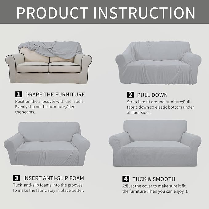 Easy-Going Stretch Oversized Chair Sofa Slipcover 1-Piece Couch Sofa Cover - Image 6