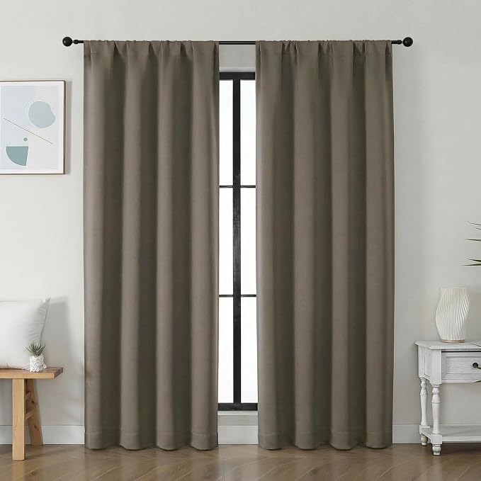 Simplebrand Ava Latte Blackout Curtains by Simplebrand