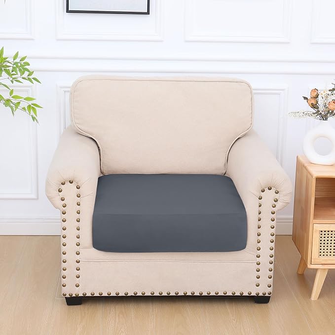 hyha Milk Silk Couch Cushion Covers, Soft Magic Sofa Covers Washable - Image 7