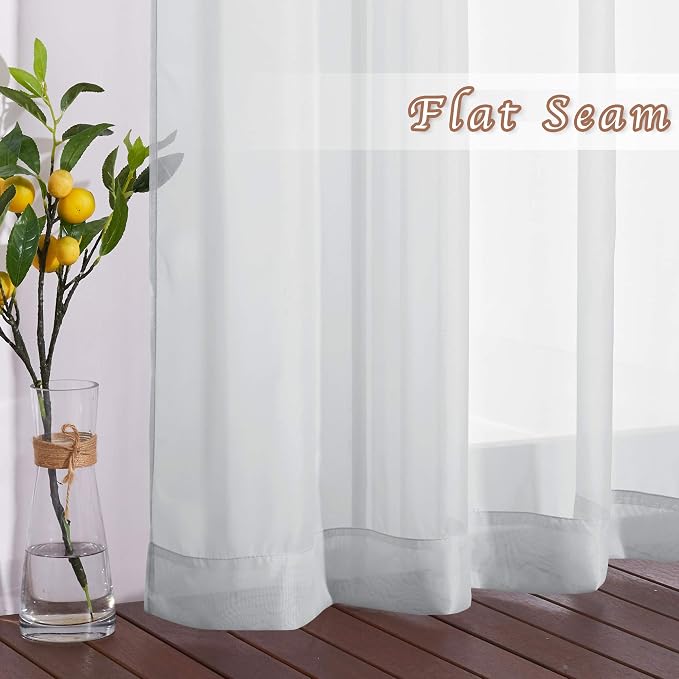 NICETOWN Light Gray Sheer Curtains - Image 5