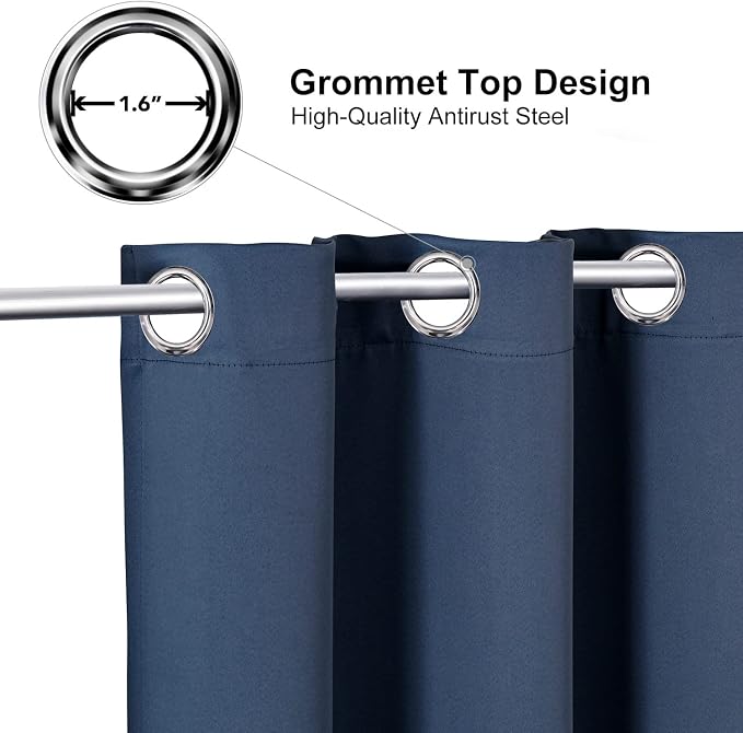 ChrisDowa Blackout Curtains 70 inches Wide - Image 2