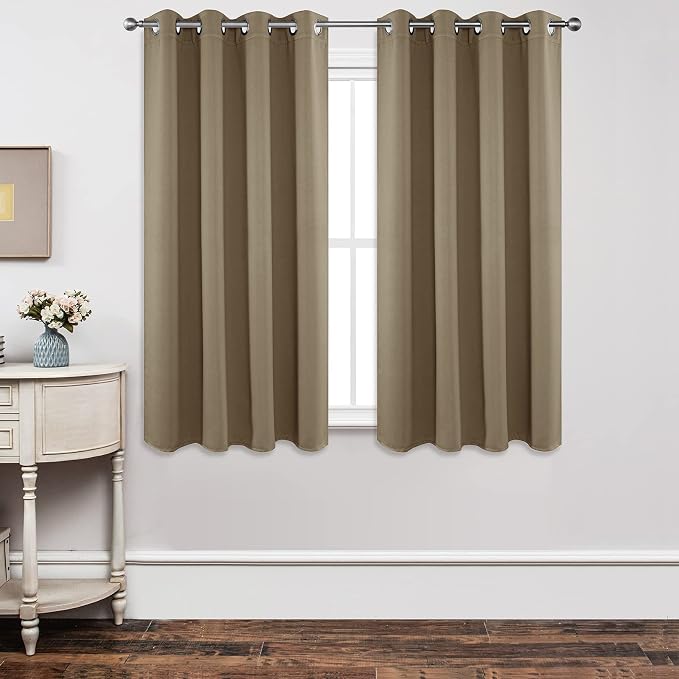 Joydeco Blackout Curtains 63 Inch Length 2 Panels Set, Thermal Insulated Long by JOYDECO