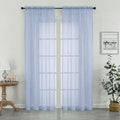 OWENIE Sheer Curtains 84 inches Long 2 Panels Set by OWENIE