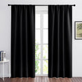 RYB HOME 2 Panels Blackout Doorway Curtains, Thermal Insulated Privacy Rod by RYBHOME