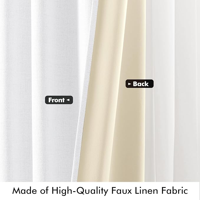 MIULEE 100% Blackout Linen Curtains - Image 6