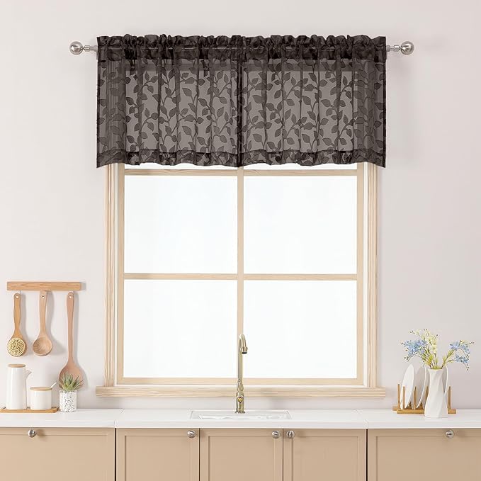 Chyhomenyc Chocolate Sheer Valances by Chyhomenyc