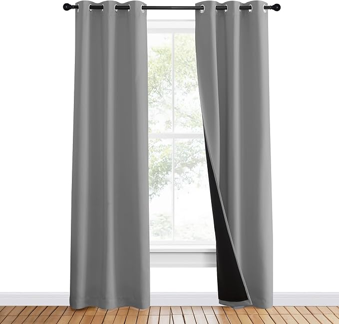 NICETOWN Full Shade Curtain Panels, Pair of Energy Smart & Noise Blocking Out - Image 2