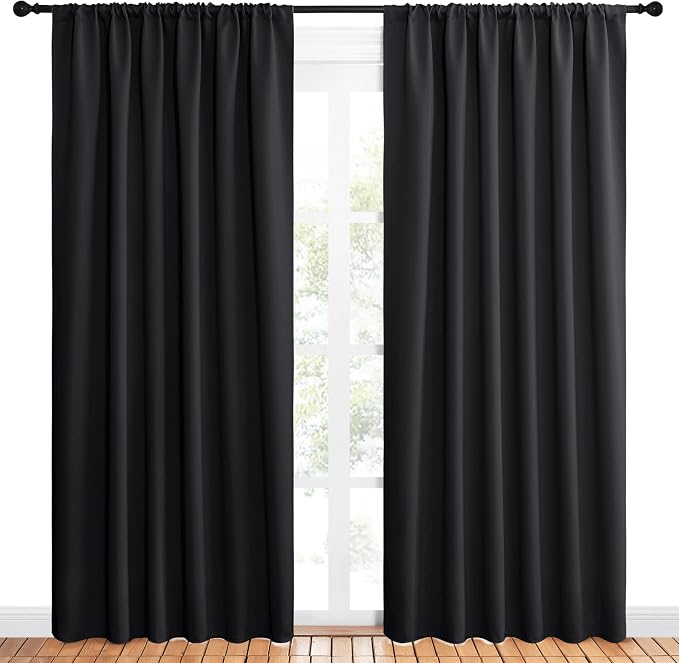NICETOWN Black Blackout Curtain Blinds - Image 2