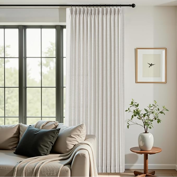 IVAPUPU Extra Width Pinch Pleated Curtains by IVAPUPU