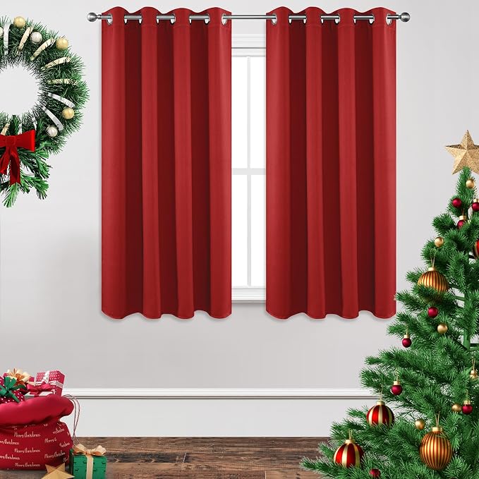 Joydeco Blackout Curtains 63 inch Length 2 Panels Set, Thermal Insulated Long by JOYDECO