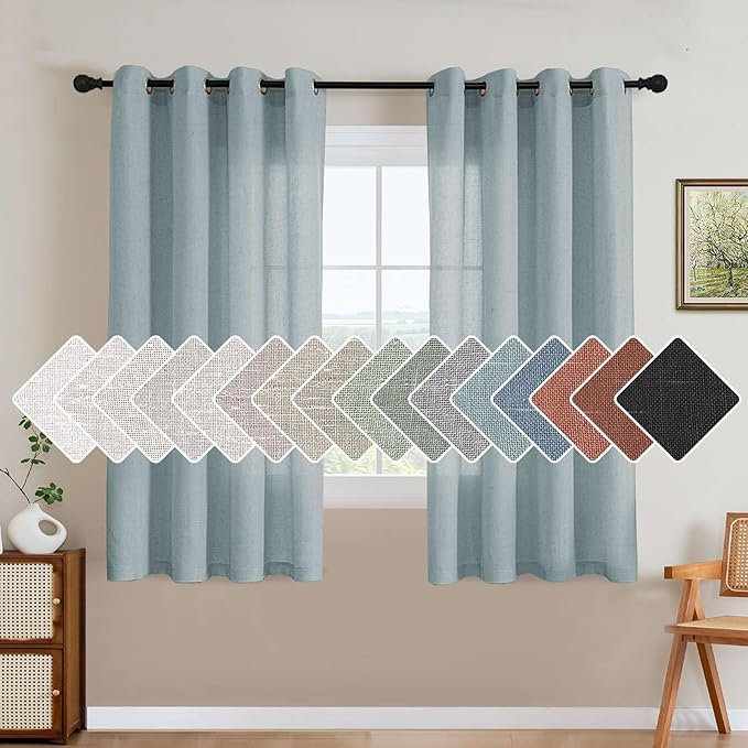 H.VERSAILTEX Living Room Linen Curtains by HVERSAILTEX