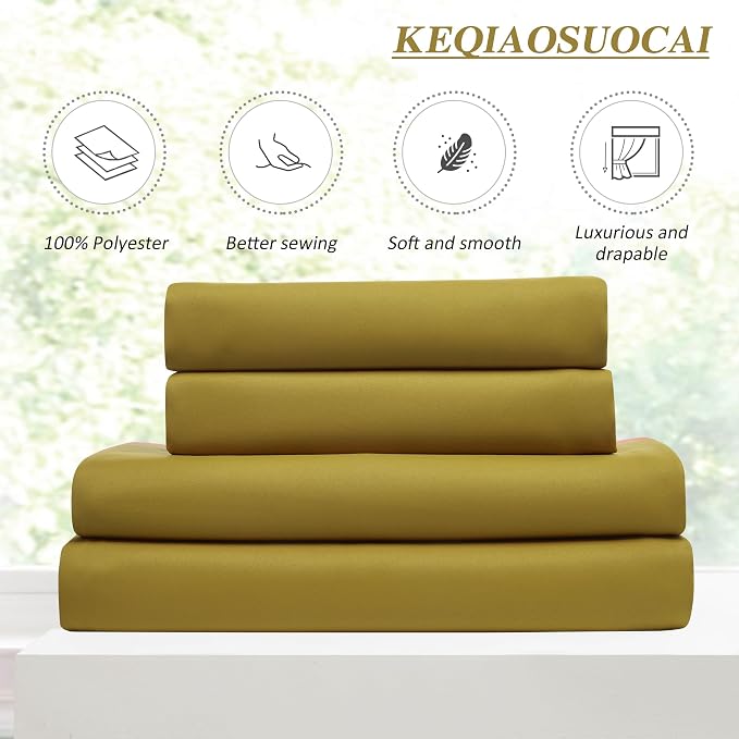 Yellow Pinch Pleated Curtains 72 Inch Length 2 Panels Set Noise Cancelling - Image 5
