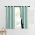 NICETOWN Aqua Blue 100% Blackout Curtain Set, Thermal Insulated & Energy by NICETOWN