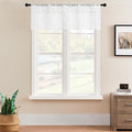 MRTREES Sheer Valance Curtain, 2 Panels Christmas Sheer Curtains Valances Rod by MRTREES