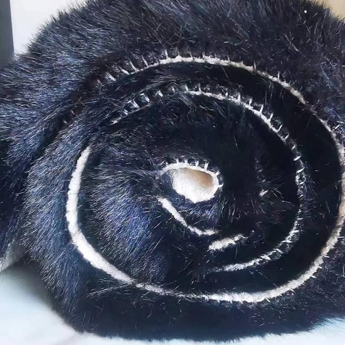 Ghouse Soft Faux Sheepskin Fur Rug Runner Rug 2x6 Black Fluffy Bedside Plush - Image 7