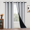 Yakamok 100% Blackout Curtains for Bedroom 84 Inch Length, 2 Thick Layers by Yakamok
