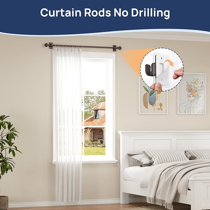 ENJOYBASICS No Drill Curtain Rods - Image 3