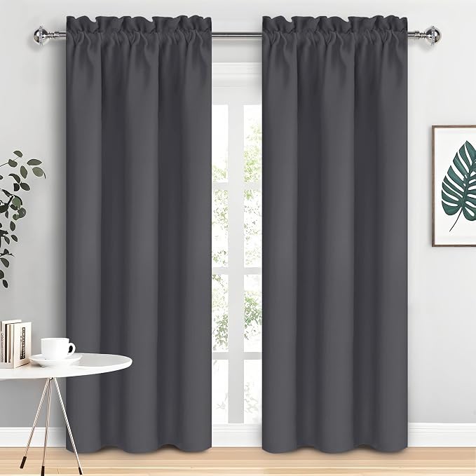 DWCN Blackout Curtains for Bedroom 84 inches Long 2 Panels Set, Solid Thermal by DWCN