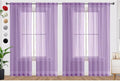 SpaceDresser Lavender Sheer Curtains 4 Panels Rod Pocket Semi-Sheer Curtain 72 by SpaceDresser