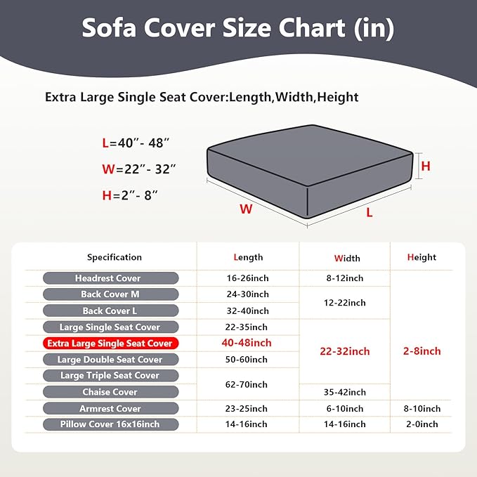 Couch Cushion Covers for Sofa Couch Covers Wear-Resistant Universal Sofa Cover - Image 4