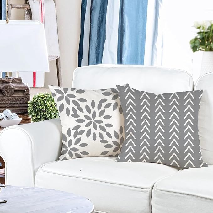YCOLL Pillow Covers 18x18 Set of 4，Modern Sofa Throw Pillow Cover, Decorative - Image 3