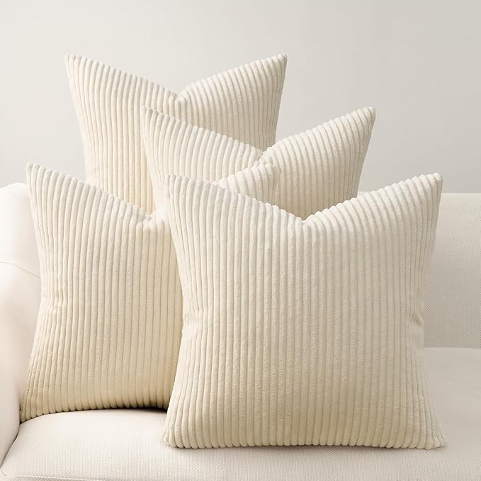Topfinel Decorative Beige Throw Pillow Covers Cushion Cases, Natural Home Decor by Topfinel