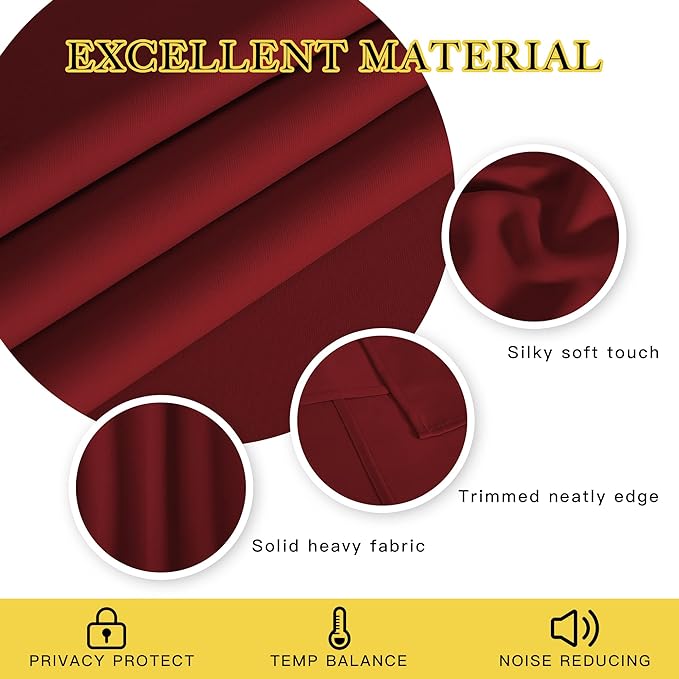 NICETOWN Blackout Curtains for Doorway 78 inches Long, Grommet Privacy Door - Image 4