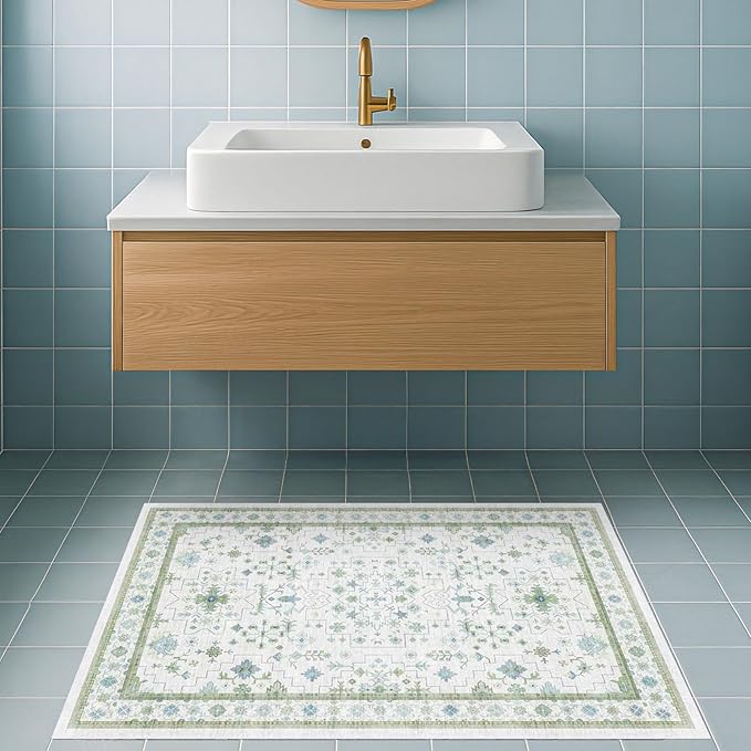 Washable Boho Bathroom Rug 2x3 - Image 9