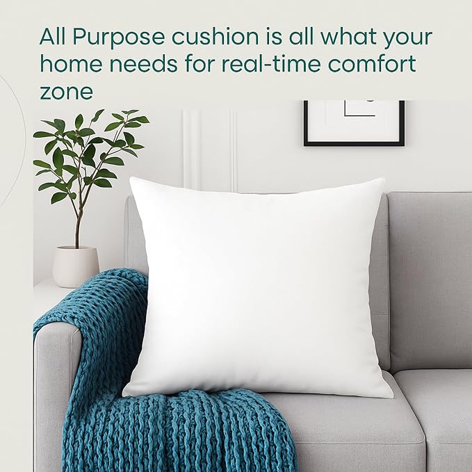 LANE LINEN 4 Pack 18x18 White Throw Pillow Inserts - Image 5