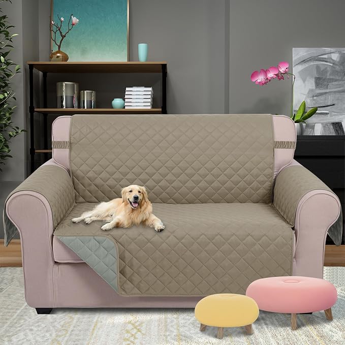 U-NICE HOME Loveseat Sofa Cover Reversible Couch Cover - Image 2