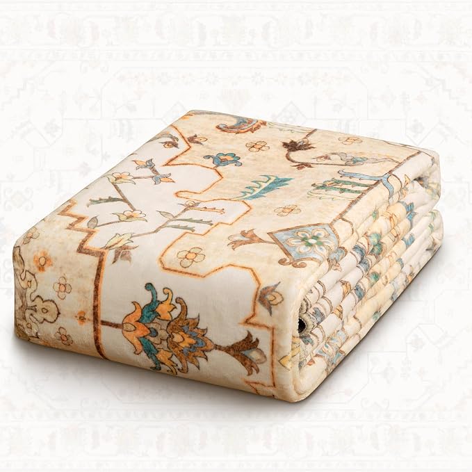 SERISSA Boho Area Rug 8x10 Light Yellow, Washable Large Rugs - Image 5