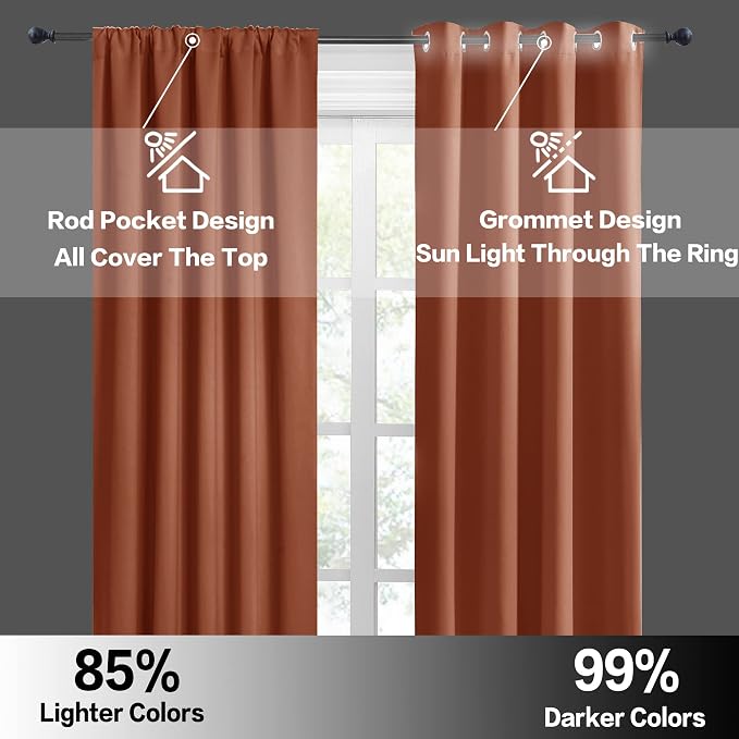 RYB HOME Short Blackout Curtains - Image 6