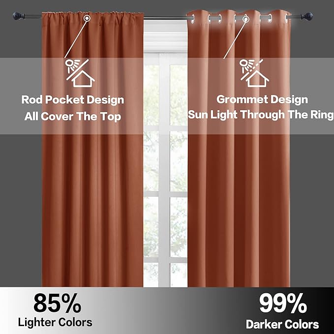 RYB HOME Short Blackout Curtains - Image 5