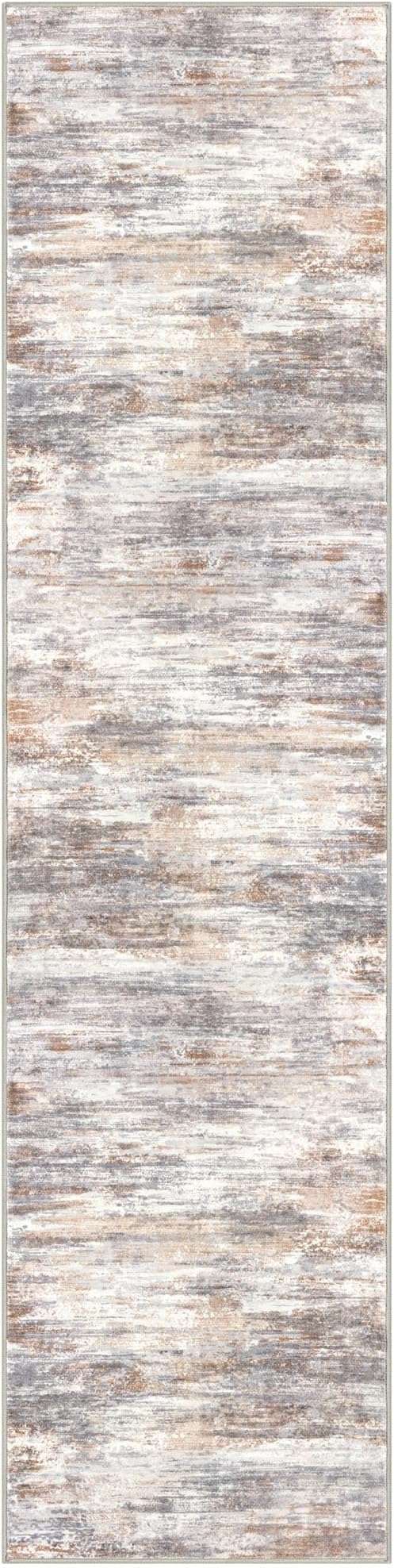 KOZYFLY Modern Abstract Washable Rug Runner 2.6x10 Hallway Rug Runner Non-Slip - Image 8