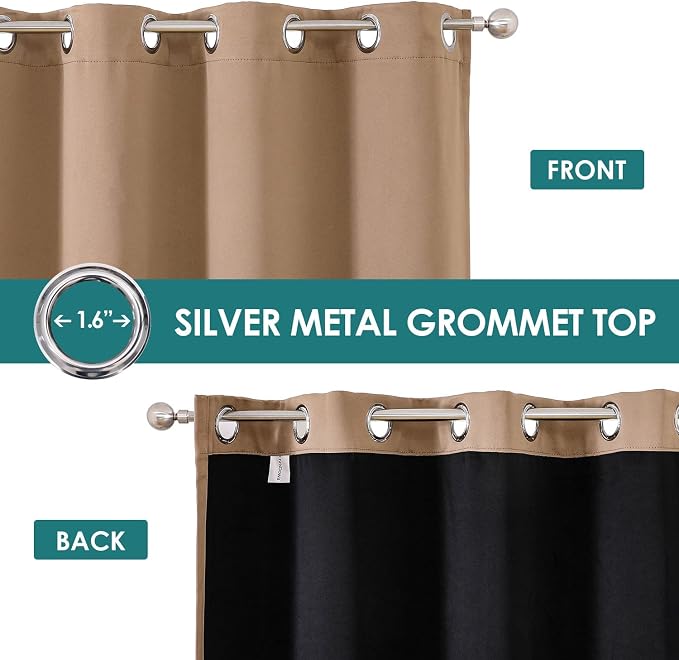 ChrisDowa 100% Blackout Curtains 78 inch Long - Image 3