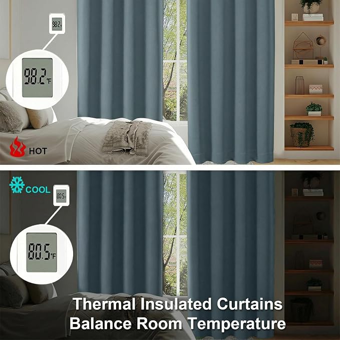 Simplebrand Ava Dark Green Blackout Curtains - Image 6