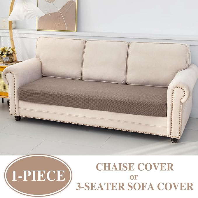 Couch Cushion Cover Chaise Lounge Cover Washable Separate Seat Chaise Couch - Image 3
