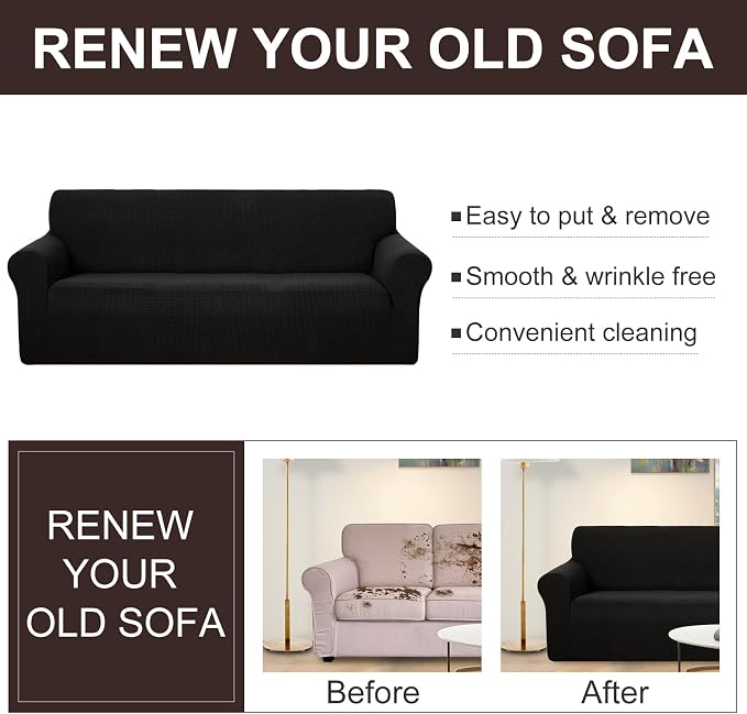 U-NICE HOME Stretch Couch Cover Sofa Cover Sofa Slipcover Furniture Protector - Image 5