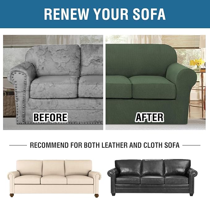 H.VERSAILTEX 4 Piece Stretch Sofa Covers - Image 7