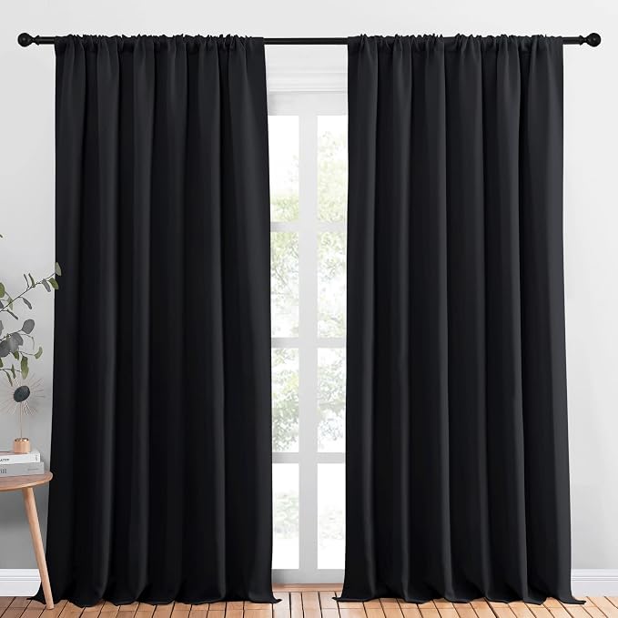 NICETOWN Black Blackout Curtain Blinds by NICETOWN