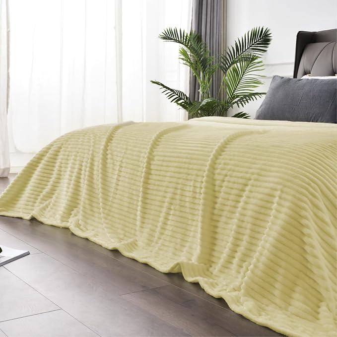 BEDELITE Fleece Blanket Twin Size – 3D Ribbed Jacquard Soft and Warm Decorative - Image 5