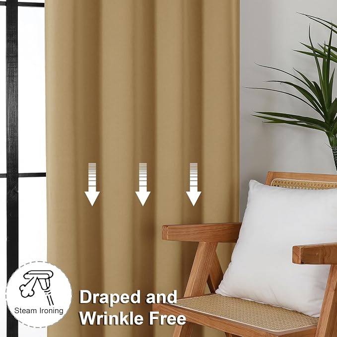 Simplebrand Ava Gold Blackout Curtains - Image 7