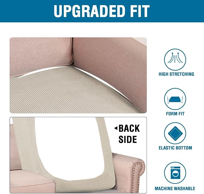 H.VERSAILTEX Super Stretch Individual Chaise Cover Sectional Couch Covers - Image 6