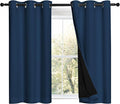 NICETOWN Moroccan Blue 100% Blackout Curtains 45 inches Long, Thermal Insulated by NICETOWN